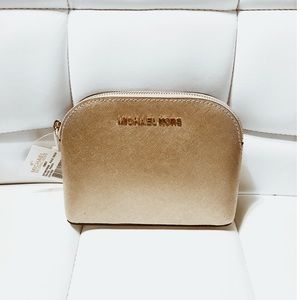 Gold Michael Kors Cosmetic Bag